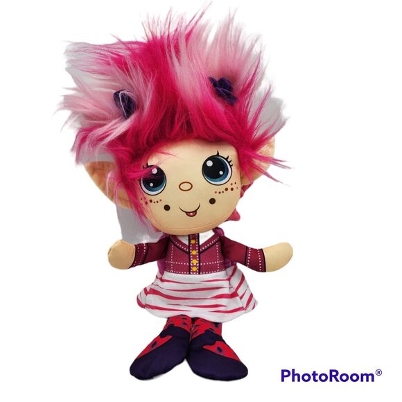 Flip Zee Trolls Pretty in Pink 2-in-1 Reversible Plush Doll Soft Cuddly Fleece - Picture 1 of 11